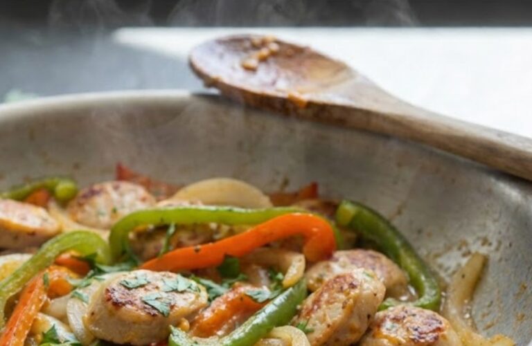 Trader Joe's Cheddar Chicken Sausage Skillet