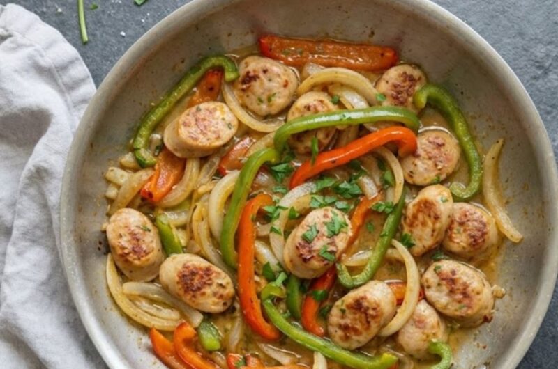 Trader Joe's Cheddar Chicken Sausage Skillet