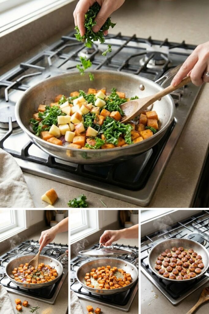 Trader Joe's Chicken Apple Sausage Skillet