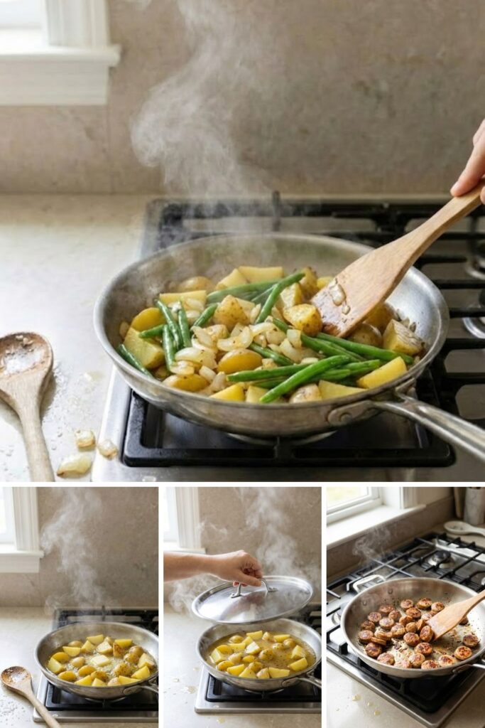 Trader Joe's Garlic Herb Chicken Sausage Skillet