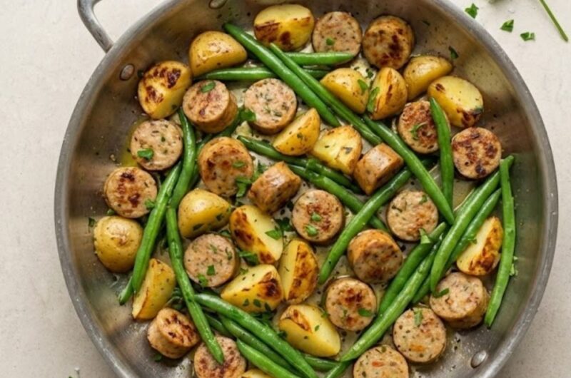 Trader Joe's Garlic Herb Chicken Sausage Skillet