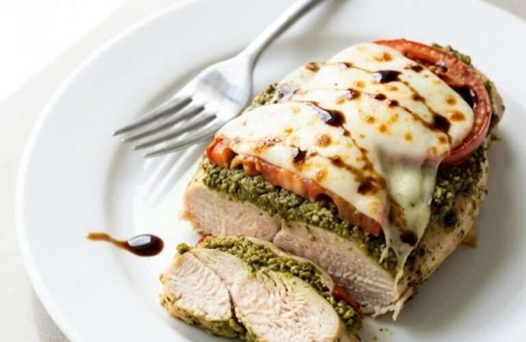 Trader Joe's Pesto Chicken Breast with Tomato and Cheese Recipe