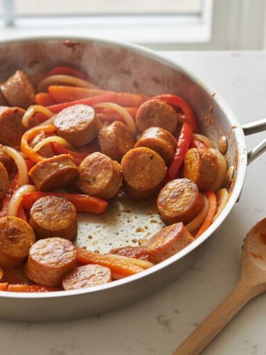 Trader Joe's Sweet Italian Chicken Sausage Skillet
