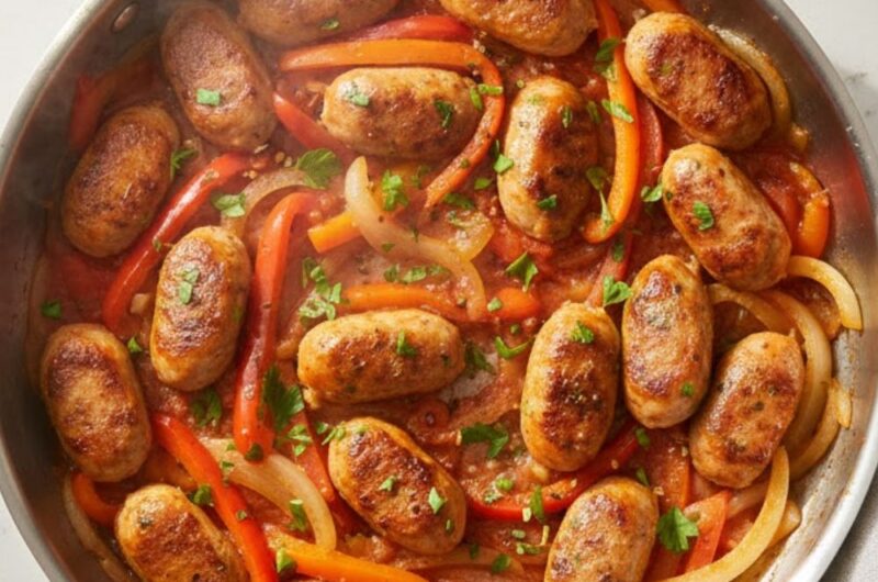 Trader Joe's Sweet Italian Chicken Sausage Skillet