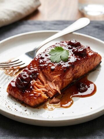 Cherry Chipotle Glazed Salmon Recipe