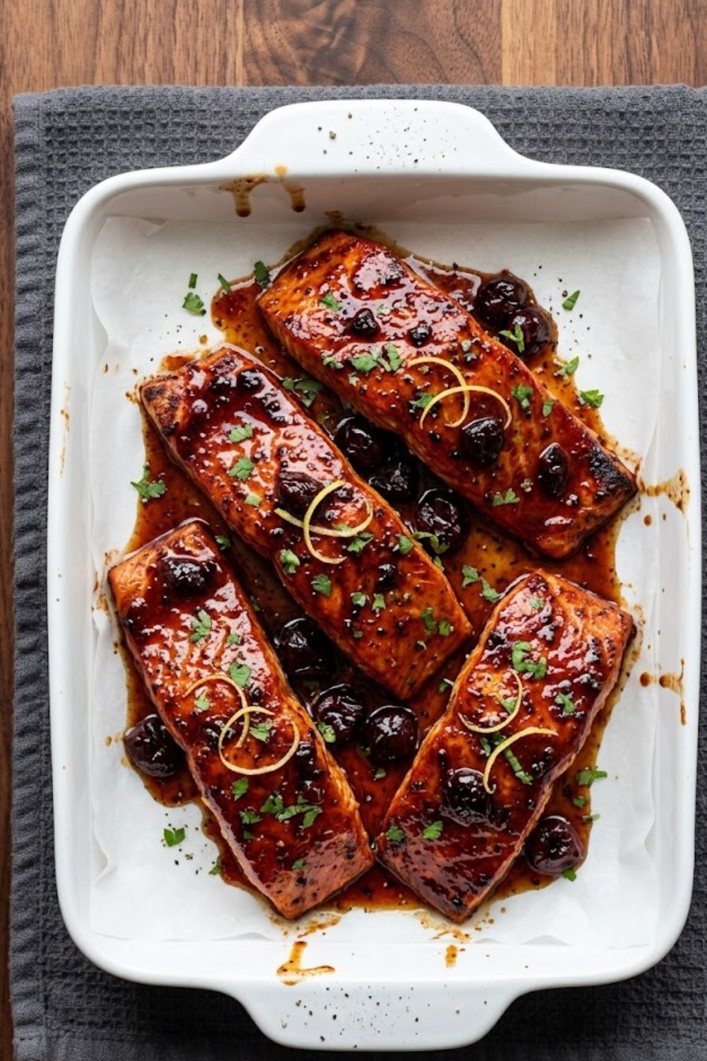 Cherry Chipotle Glazed Salmon Recipe