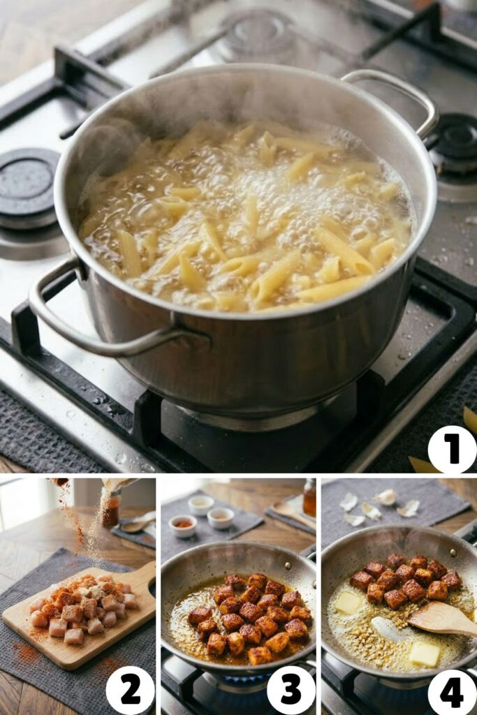 Creamy Honey Chipotle Chicken Pasta