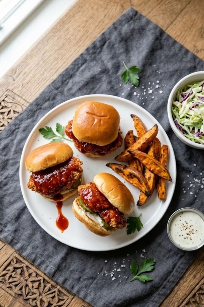 Crispy Honey Chipotle Chicken Sliders