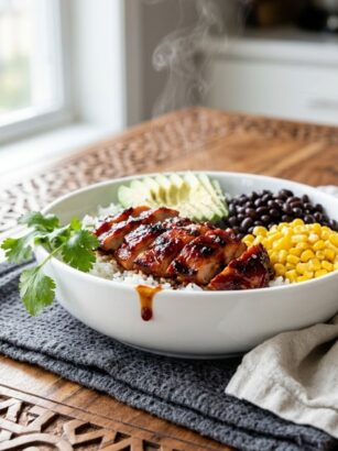 Sticky Honey Chipotle Chicken Rice Bowl Recipe