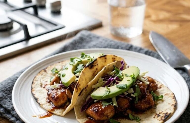 Sticky Honey Chipotle Chicken Tacos Recipe
