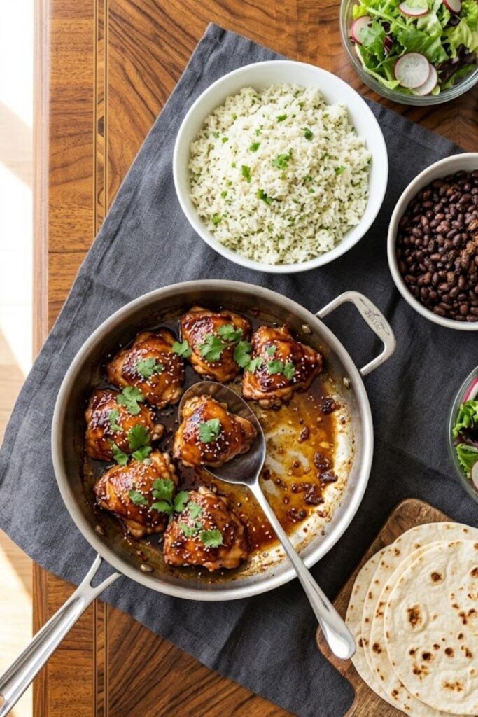 Sticky Honey Chipotle Chicken Thighs