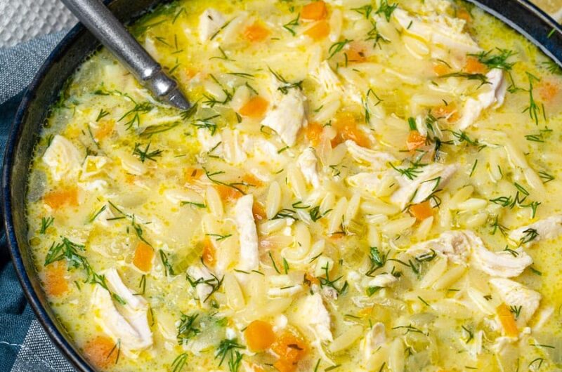 Avgolemono Greek Lemon Chicken Soup