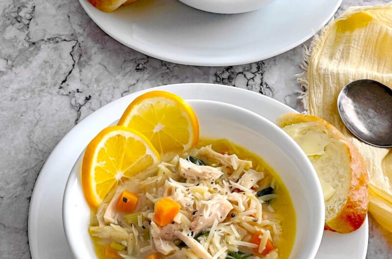Panera Lemon Chicken Orzo Soup