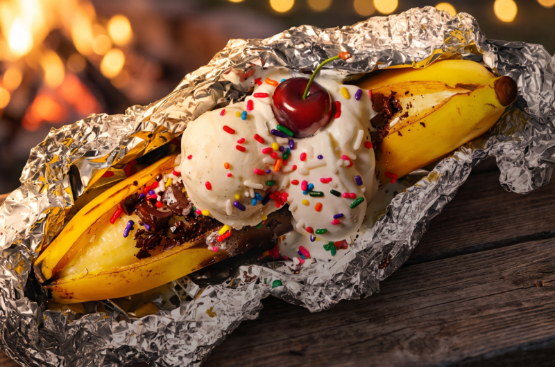 Grilled Banana Splits