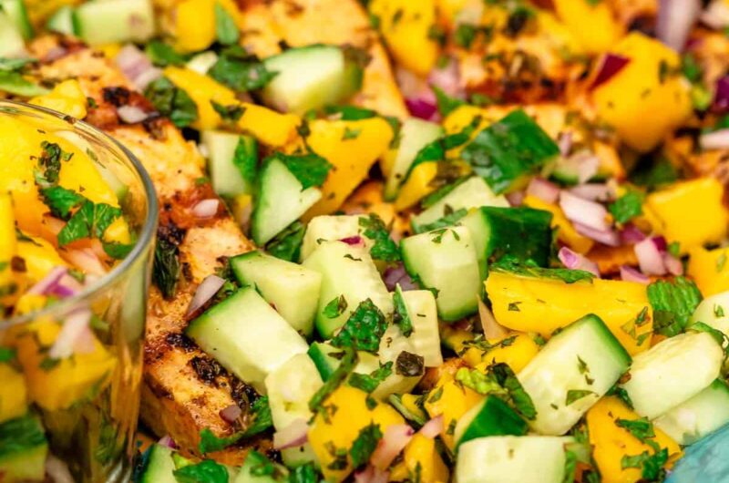 Grilled Salmon with Mango Salsa