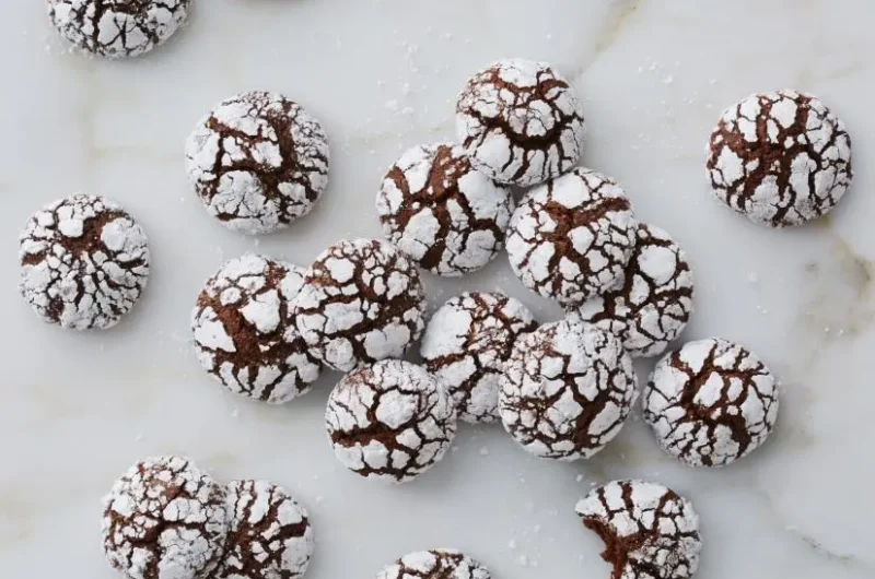 Ginger Chocolate Crackle Cookies