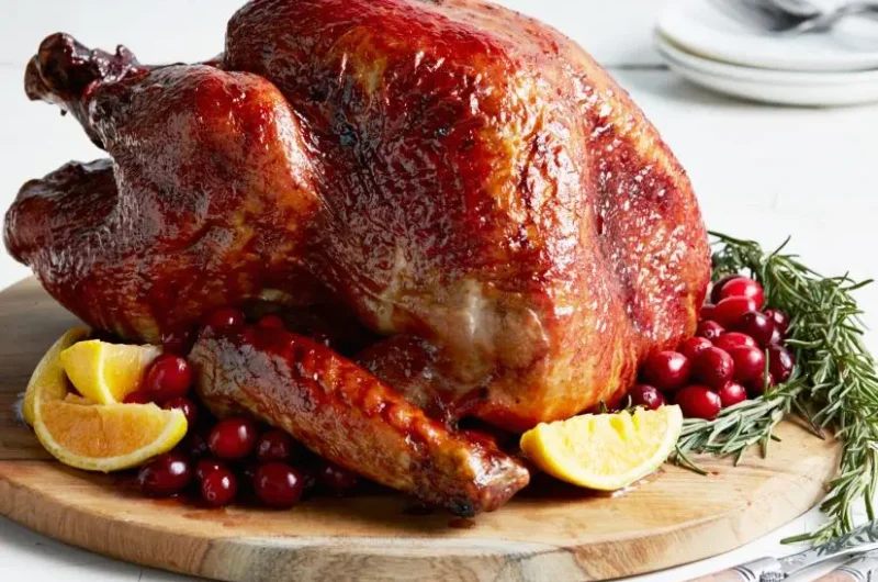 Roast Turkey with Cranberry Orange Glaze
