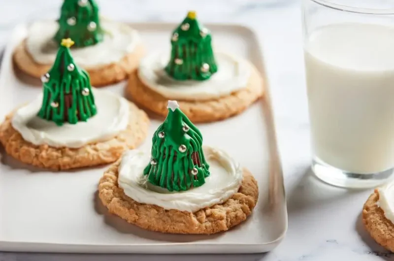Chocolate Christmas Tree Cookies