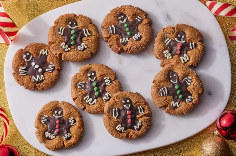 Gingerbread Thumbprint Cookies